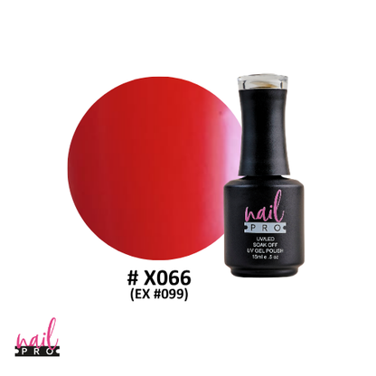 NAIL PRO Esmalte Permanente X066 (ex099) Rojo Intenso
