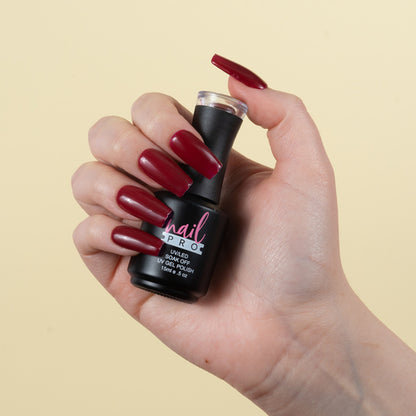 NAIL PRO Esmalte Permanente X069 (ex105) Rojo Guinda