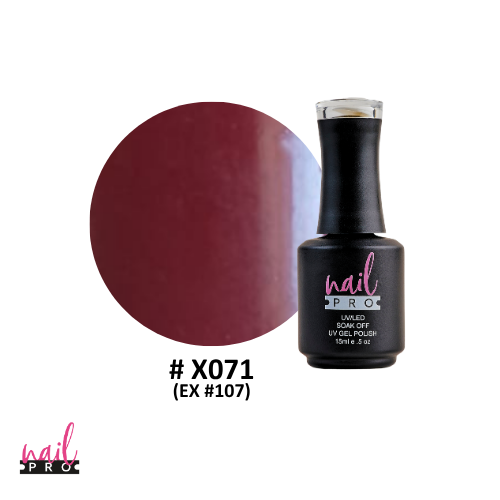 NAIL PRO Esmalte Permanente X071 (ex107) Red Currant