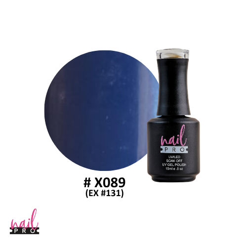 NAIL PRO Esmalte Permanente X089 (ex131) Azul Indigo