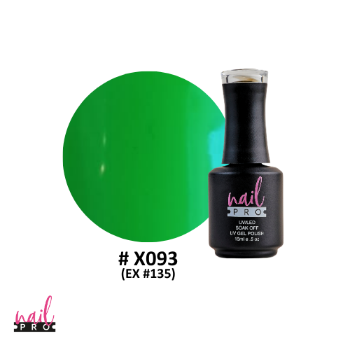 NAIL PRO Esmalte Permanente X093 (ex135) Verde Fluor oscuro
