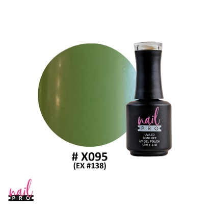 NAIL PRO Esmalte Permanente X095 (ex138) Verde Manzana opaco