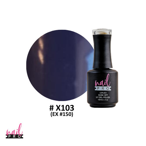 NAIL PRO Esmalte Permanente X103 (ex150) Morado Azulado