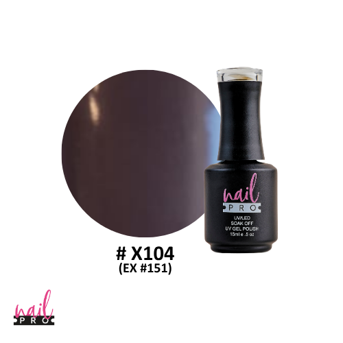 NAIL PRO Esmalte Permanente X104 (ex151) Café tronco oscuro