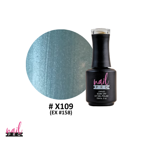 NAIL PRO Esmalte Permanente X109 (ex158) Celeste perlado