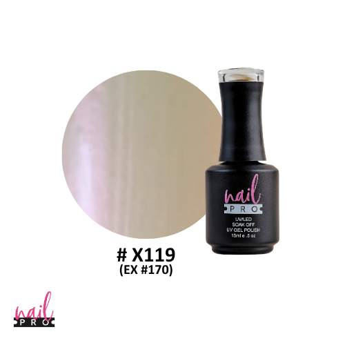 NAIL PRO Esmalte Permanente X119 (ex170) Perlado Nacar
