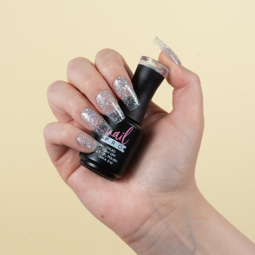 NAIL PRO Esmalte Permanente X175 (ex254) Glitter Traslúcido holo