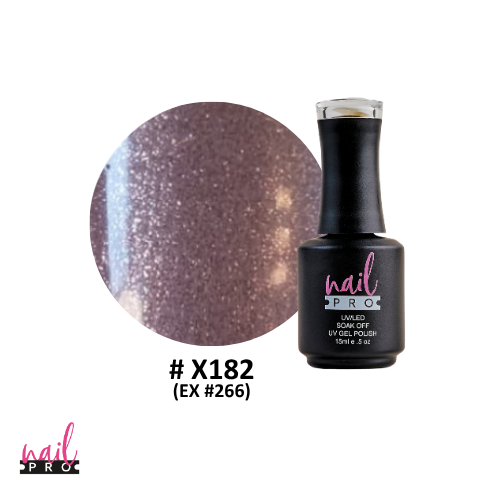 NAIL PRO Esmalte Permanente X182 (EX266) Lila microglitter