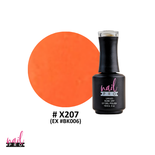 NAIL PRO Esmalte Permanente X207 (exBK006) Naranjo perlado