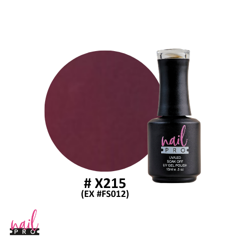 NAIL PRO Esmalte Permanente X215 (exFS012) Burdeo Pálido