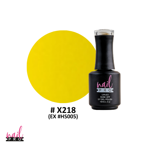 NAIL PRO Esmalte Permanente X218 (exHS005) Amarillo
