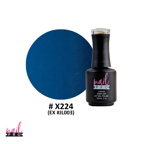 NAIL PRO Esmalte Permanente X224 (exJL003) Azul Petróleo Claro