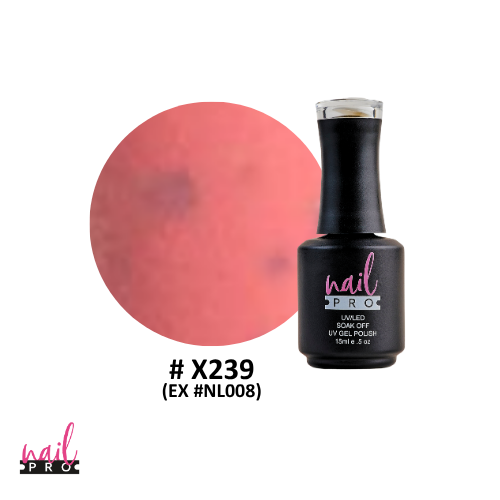 NAIL PRO Esmalte Permanente X239 (exNL008) Damasco manchitas celeste y verde