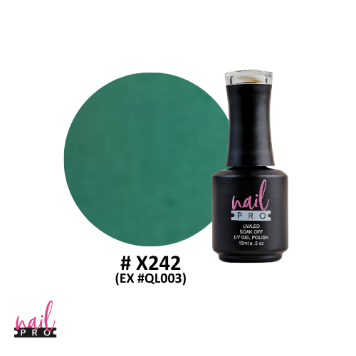 NAIL PRO Esmalte Permanente X242 (exQL003) Celeste turquesa