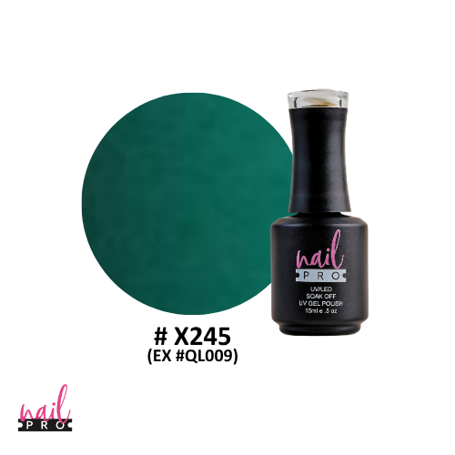 NAIL PRO Esmalte Permanente X245 (exQL009) Verde Turquesa