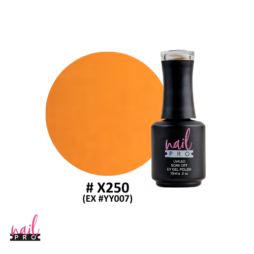 NAIL PRO Esmalte Permanente X250 (exYY007) Naranjo claro