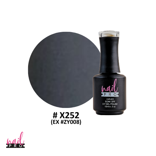 NAIL PRO Esmalte Permanente X252 (exZX008) Celeste Grisáceo
