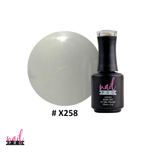 NAIL PRO Esmalte Permanente x258 Gris Blanco