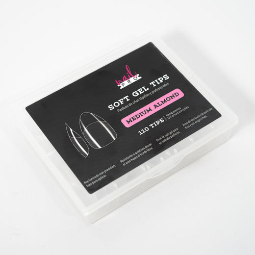 NAIL PRO TIPS SOFT GEL MEDIUM ALMOND 110U (PRE-LIMADOS)