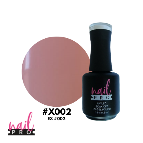 NAIL PRO Esmalte Permanente X002 (ex002)  Base de Francesa Rosa Traslucido