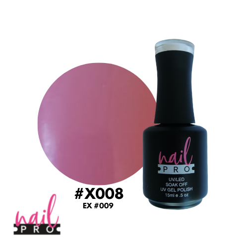 NAIL PRO Esmalte Permanente X008 (ex009) Rosado Orquidea Claro