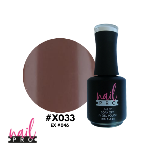 NAIL PRO Esmalte Permanente X033 (ex046) Cafe Opaco