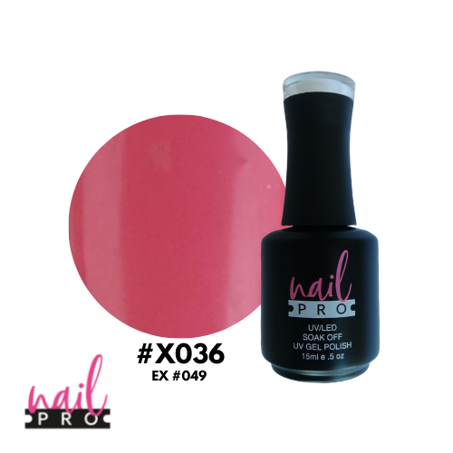 NAIL PRO Esmalte Permanente X036 (ex049) Rosa Intenso