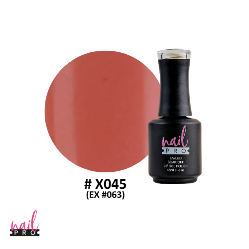 NAIL PRO Esmalte Permanente X045 (ex063) Damasco Pastel Opaco