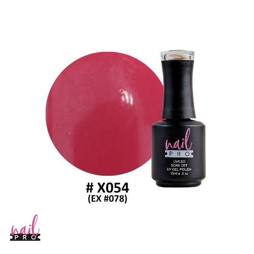 NAIL PRO Esmalte Permanente X054 (ex078) Rosado Fucsia
