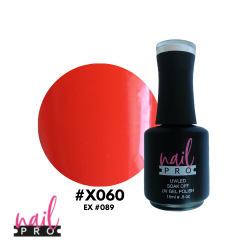 NAIL PRO Esmalte Permanente X060 (ex089) Naranjo rojizo