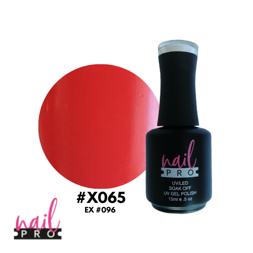 NAIL PRO Esmalte Permanente X065 (ex096) Naranjo Rojizo