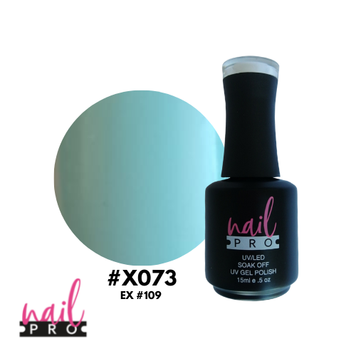 NAIL PRO Esmalte Permanente X073 (ex109) Verde agua Pastel