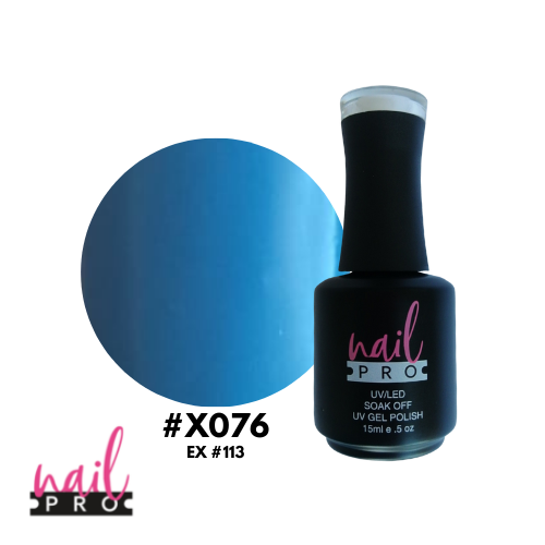 NAIL PRO Esmalte Permanente X076 (ex113) Celeste