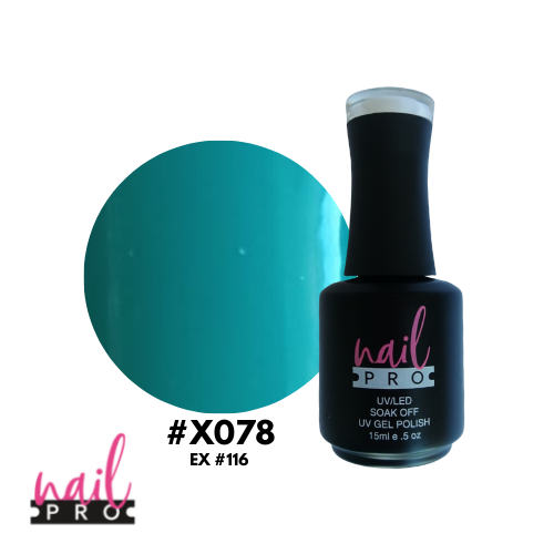 NAIL PRO Esmalte Permanente X078 (ex116) Turquesa