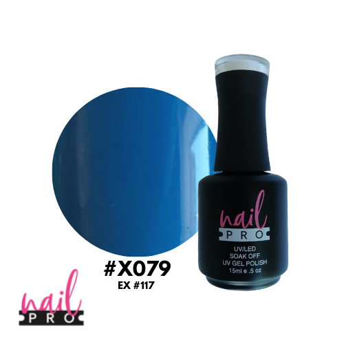 NAIL PRO Esmalte Permanente X079 (ex117) Azul turquesa