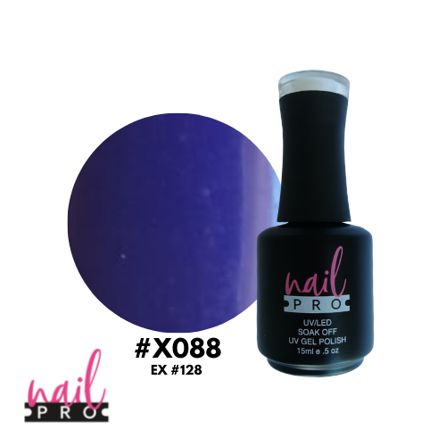 NAIL PRO Esmalte Permanente X088 (ex128) Morado Azulado