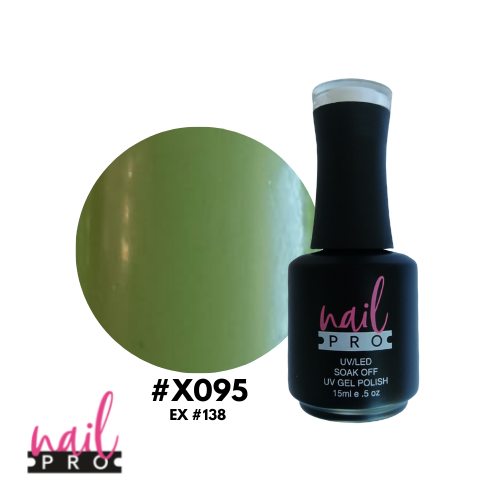 NAIL PRO Esmalte Permanente X095 (ex138) Verde Manzana opaco