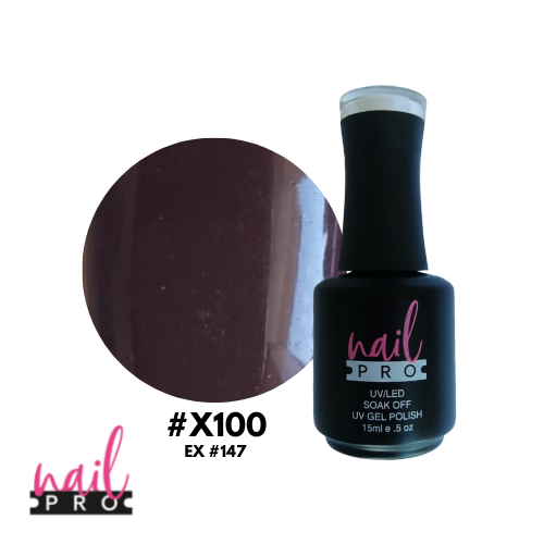 NAIL PRO Esmalte Permanente X100 (ex147) Burdeo Morado