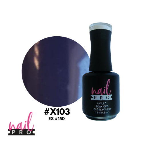 NAIL PRO Esmalte Permanente X103 (ex150) Morado Azulado