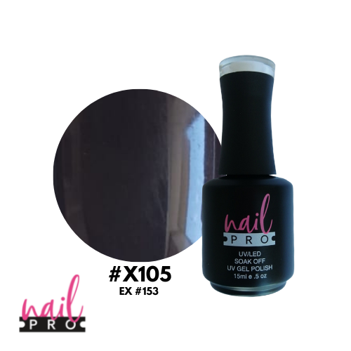 NAIL PRO Esmalte Permanente X105 (ex153) Negro Intenso