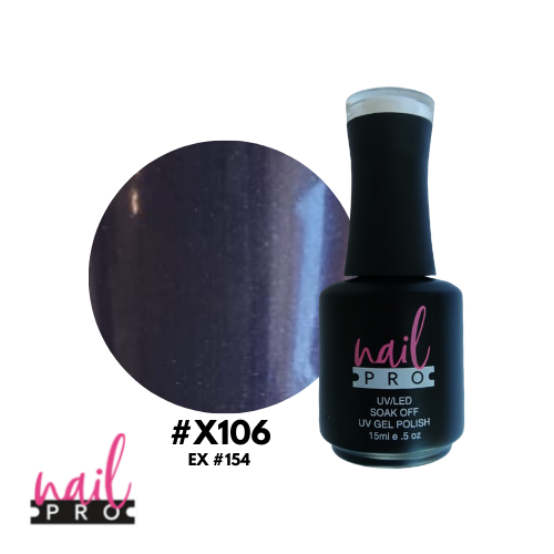 NAIL PRO Esmalte Permanente X106 (ex154) Azul Morado oscuro