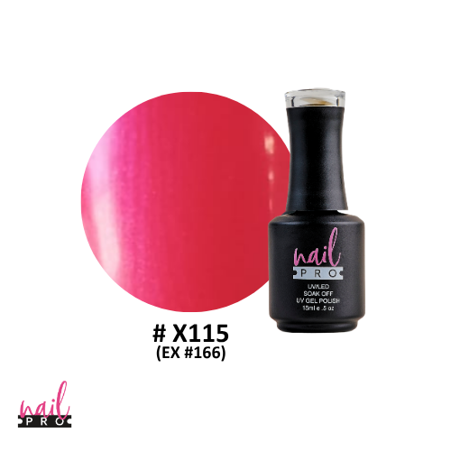 NAIL PRO Esmalte Permanente X115 (ex166) Fucsia Perlado