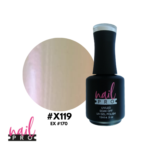 NAIL PRO Esmalte Permanente X119 (ex170) Perlado Nacar