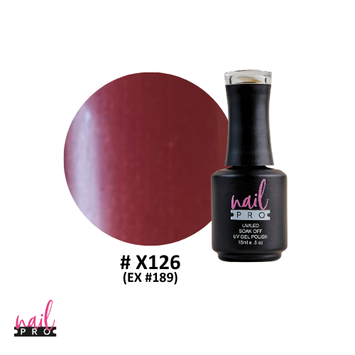 NAIL PRO Esmalte Permanente X126 (ex189) Burdeo Café