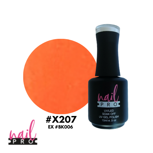 NAIL PRO Esmalte Permanente X207 (exBK006) Naranjo perlado