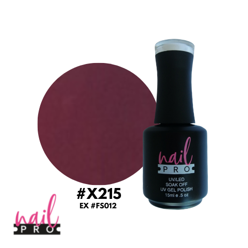 NAIL PRO Esmalte Permanente X215 (exFS012) Burdeo Pálido