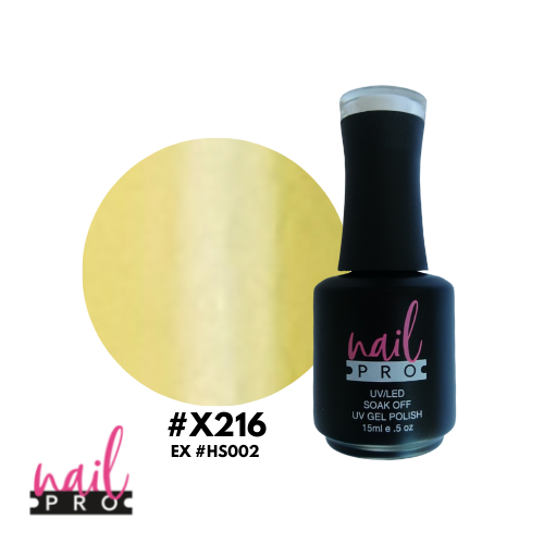 NAIL PRO Esmalte Permanente X216 (exHS002) Amarillo Pastel