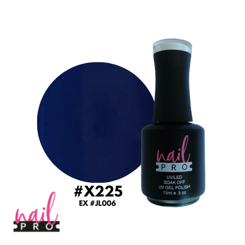 NAIL PRO Esmalte Permanente X225 (exJL006) Azul marino