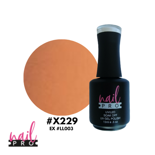 NAIL PRO Esmalte Permanente X229 (exLL003) Naranjo Pastel