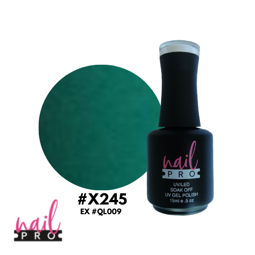 NAIL PRO Esmalte Permanente X245 (exQL009) Verde Turquesa